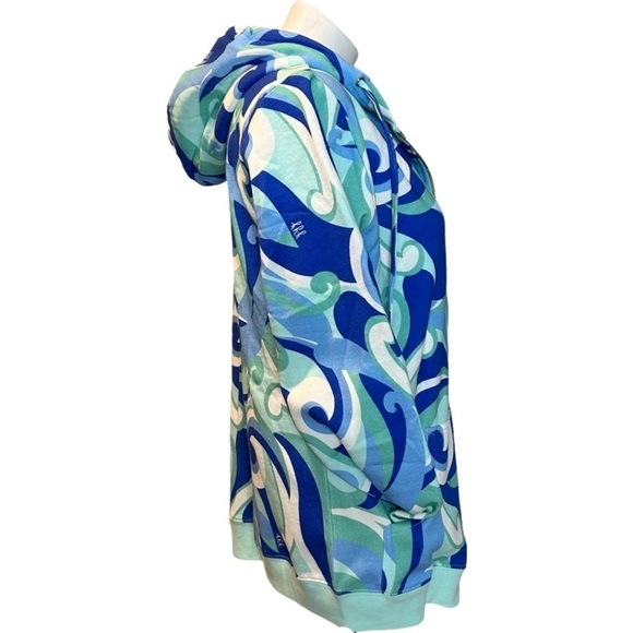 NWT Hill House Allie Zip-Up Ocean Kaleidoscope Fleece Jacket, size XS - Picture 7 of 12